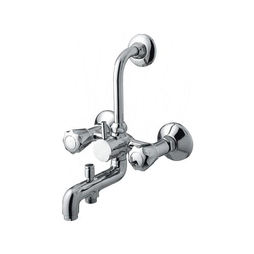Wall Mixer with Provision for Overhead Shower with L-Bend Pipe